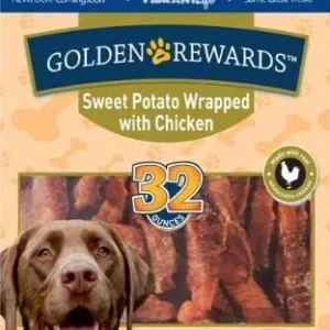 Golden Rewards sweet potato chicken dog treats 32oz 3-pack
