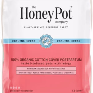 Postpartum Herbal Pads 12 Count package front view