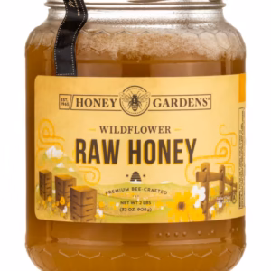 Raw Honey Wildflower 32 oz jar front label view