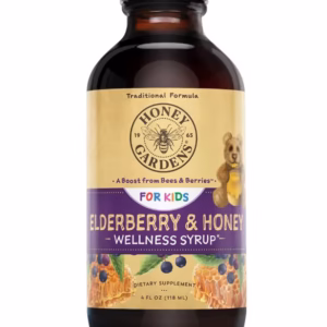 Kids Elderberry & Honey Syrup 4 fl oz bottle by Honey Gardens