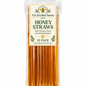 Y.S. Eco Bee Farms USA Honey Straws in packaging on a white background